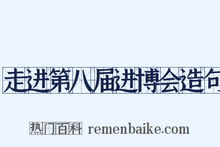 走进第八届进博会造句是什么意思的图片
